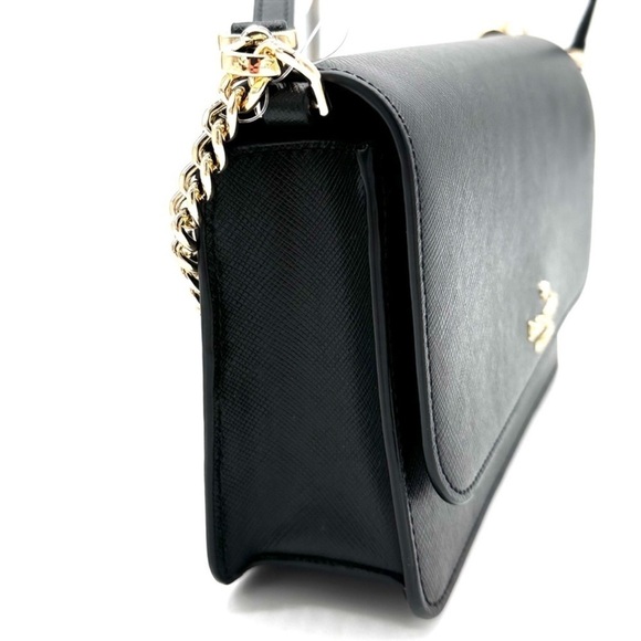 Kate Spade Small Madison Flap Crossbody Bag Black (NWT) - Picture 3 of 10